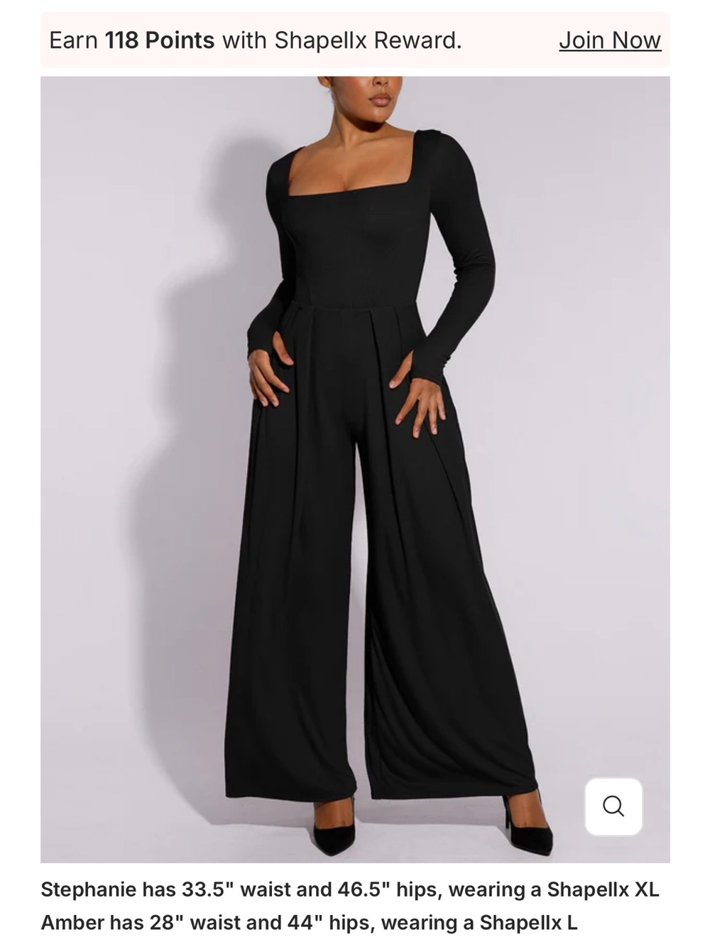 New unworn , shapellx MP AirSlim® Square Neckline Built-In Shaping Jumpsuit